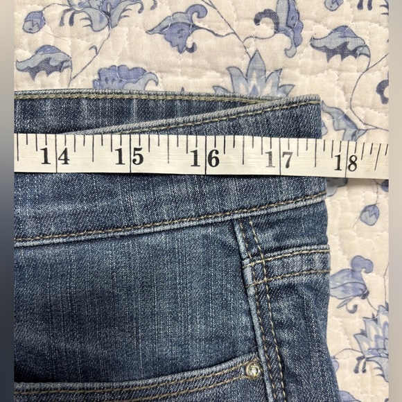 White House Black Market Slim leg Size 10R Blue Denim Jeans Mid rise - Picture 8 of 10